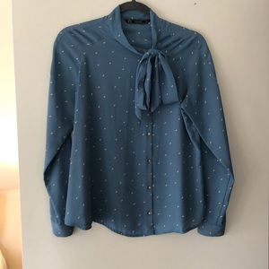 Zara Tie Neck Blouse